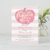 Pumpkin Girl Baby shower Invitation Kaart (Staand voorkant)