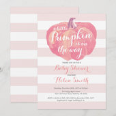 Pumpkin Girl Baby shower Invitation Kaart (Voorkant / Achterkant)