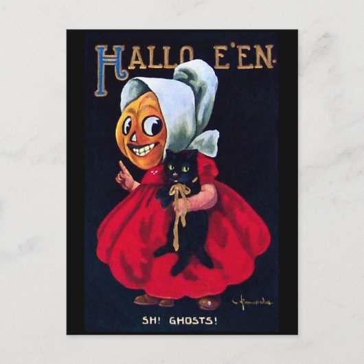 Pumpkin Girl Briefkaart (Voorkant)