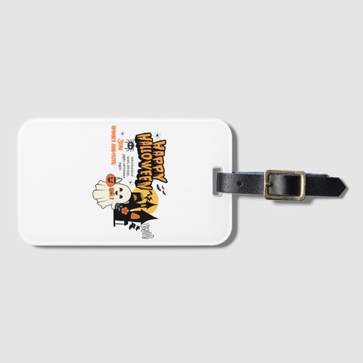 Pumpkin Girl Luggage Tag Bagagelabel (Voorkant (horizontaal))