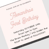 Pumpkin Girl Pink Glitter Halloween 1e verjaardag Kaart