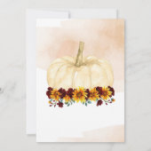 Pumpkin Girl Sunflower Gold First Birthday Kaart (Achterkant)