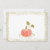 Pumpkin Glitter Thanksgiving Inbeluitnodiging Bedankkaart (Achterkant)