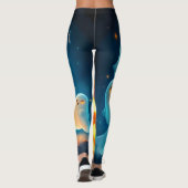 Pumpkin Glow Ghost Party Waterverf Leggings (Achterkant)