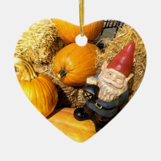 Pumpkin Gnome II Keramisch Ornament (Voorkant)