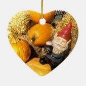 Pumpkin Gnome II Keramisch Ornament (Achterkant)