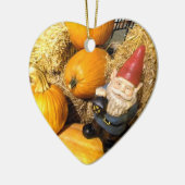 Pumpkin Gnome II Keramisch Ornament (Links)