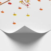 Pumpkin Gnomes Fall Autumn Leaves, Cute Thanksgivi Cadeaupapier (Hoek)