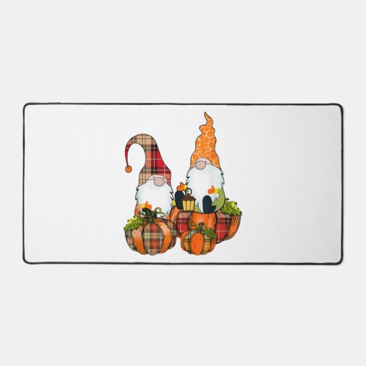 Pumpkin Gnomes Herfst Autumn Cute Halloween Bureaumat (Voorkant)