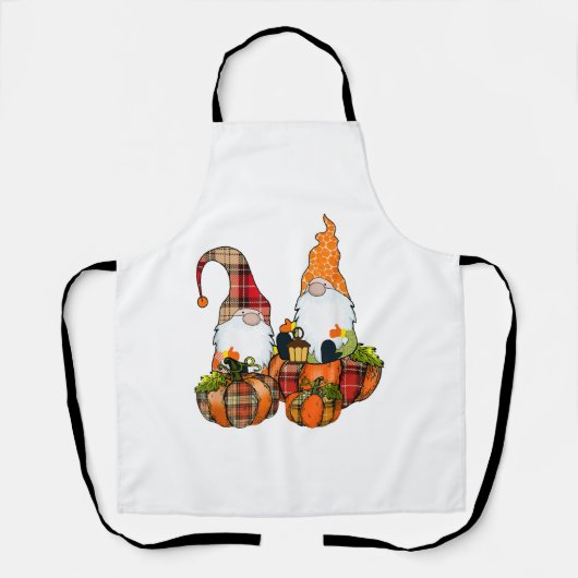 Pumpkin Gnomes Herfst Autumn Cute Halloween Schort (Voorkant)