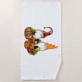 Pumpkin Gnomes Herfst Autumn Cute Halloween Strandlaken (Voorkant)
