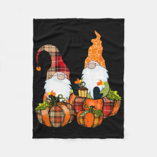 Pumpkin Gnomes Herfst Autumn Cute Halloween Thanks Fleece Deken