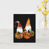 Pumpkin Gnomes Herfst Autumn Cute Halloween Thanks Kaart (Gele Bloem)