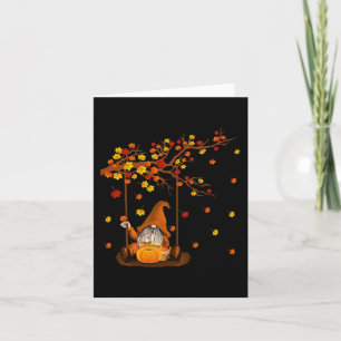 Pumpkin Gnomes Herfst Autumn Cute Halloween Thanks Kaart