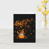 Pumpkin Gnomes Herfst Autumn Cute Halloween Thanks Kaart (Gele Bloem)