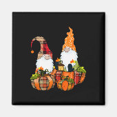 Pumpkin Gnomes Herfst Autumn Cute Halloween Thanks Magneet (Voorkant)