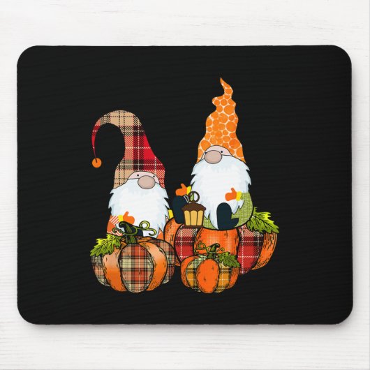 Pumpkin Gnomes Herfst Autumn Cute Halloween Thanks Muismat (Voorkant)