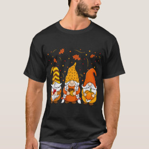 Pumpkin Gnomes Herfst Autumn Cute Halloween Thanks T-shirt