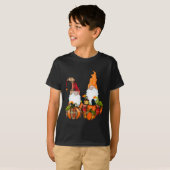Pumpkin Gnomes Herfst Autumn Cute Halloween Thanks T-shirt (Voorkant volledig)
