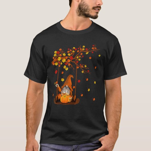 Pumpkin Gnomes Herfst Autumn Cute Halloween Thanks T-shirt (Voorkant)