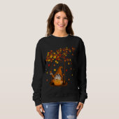 Pumpkin Gnomes Herfst Autumn Cute Halloween Thanks Trui (Voorkant volledig)
