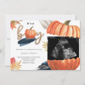 Pumpkin Gold Herfst Het is een Baby shower Kaart (Voorkant)