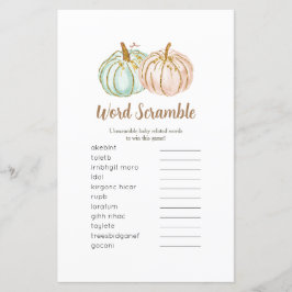 Pumpkin Gold Word Scramble Game