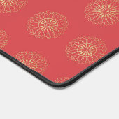 Pumpkin | Golden Zinnia Flower Medallions Bureaumat (Hoek)