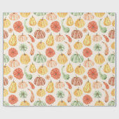 Pumpkin Gourd Autumn Baby Shower Cadeaupapier (Vlak)