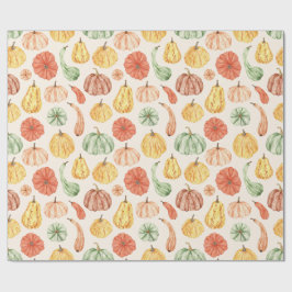 Pumpkin Gourd Autumn Baby Shower Cadeaupapier