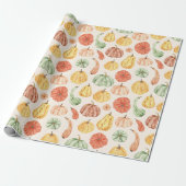 Pumpkin Gourd Autumn Baby Shower Cadeaupapier (Uitgerold)