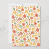 Pumpkin Gourd Autumn Baby Shower Kaart (Achterkant)