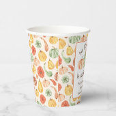 Pumpkin Gourd Autumn Baby Shower Papieren Bekers (Rechts)