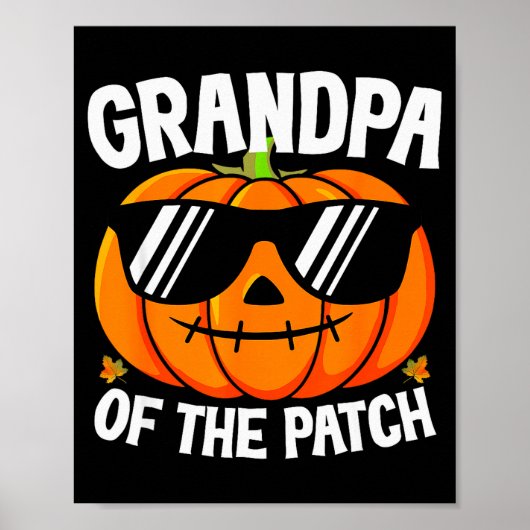 Pumpkin Grandpa Of The Patch Halloween Family Matc Poster (Voorkant)