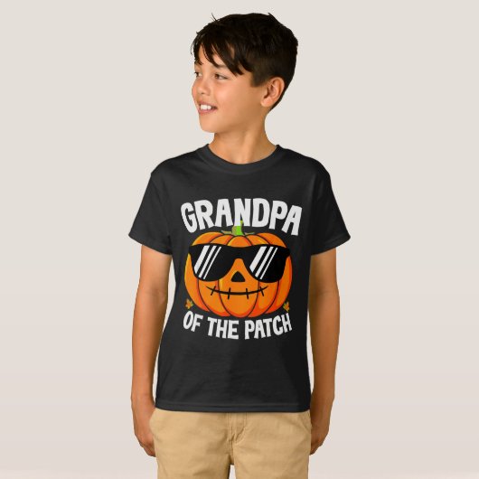 Pumpkin Grandpa Of The Patch Halloween Family Matc T-shirt (Voorkant volledig)