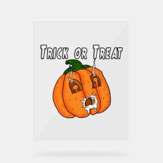 Pumpkin grappig stoute cadeau prank Halloween Acryl Bord (Voorkant)