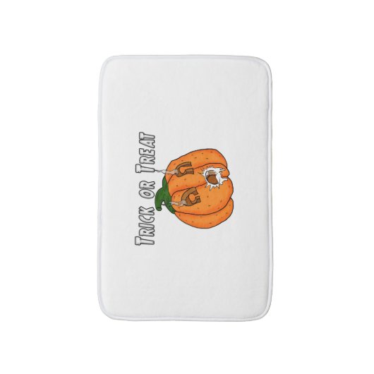 Pumpkin grappig stoute cadeau prank Halloween Badmat (Voorkant Verticaal)