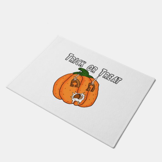 Pumpkin grappig stoute cadeau prank Halloween Deurmat (Schuin)
