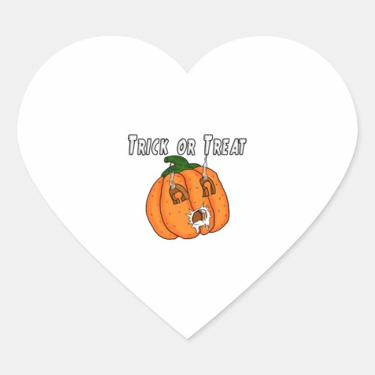 Pumpkin grappig stoute cadeau prank Halloween Hart Sticker (Voorkant)