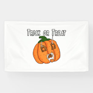 Pumpkin grappig stoute cadeau prank Halloween Spandoek