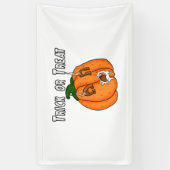 Pumpkin grappig stoute cadeau prank Halloween Spandoek (Verticaal)