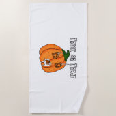Pumpkin grappig stoute cadeau prank Halloween Strandlaken (Voorkant)