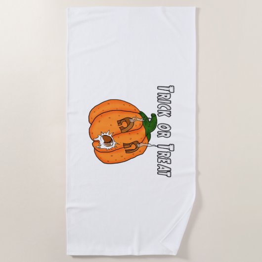 Pumpkin grappig stoute cadeau prank Halloween Strandlaken (Voorkant)