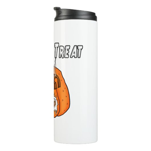 Pumpkin grappig stoute cadeau prank Halloween Thermosbeker (Geroteerd rechts)