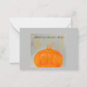 Pumpkin Gray Flat Note Kaart Notitiekaartje (Voorkant)