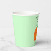 Pumpkin Green Baby shower Naam Papieren Bekers (Rechts)