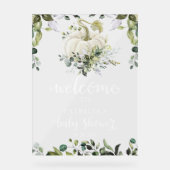 Pumpkin Greenery Fall Baby Shower Welcome Sign Acryl Bord (Voorkant)