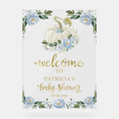 Pumpkin Greenery Fall Baby Shower Welcome Sign Acryl Bord (Voorkant)