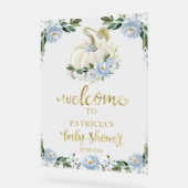 Pumpkin Greenery Fall Baby Shower Welcome Sign Acryl Bord (Hoek)