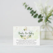 Pumpkin Greenery Gold Baby shower Book Request Informatiekaartje (Staand voorkant)